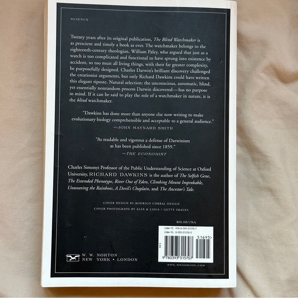 🟢  The Blind Watchmaker by Richard Dawkins | Science, Biology | Paperback Book - Picture 2 of 6